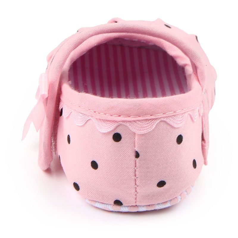 Baby Girl Shoes Cute Polka Dot Princess Kid Anti-slip On Shoes