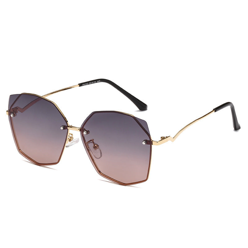 Sunglasses lady personality polygon sunglasses