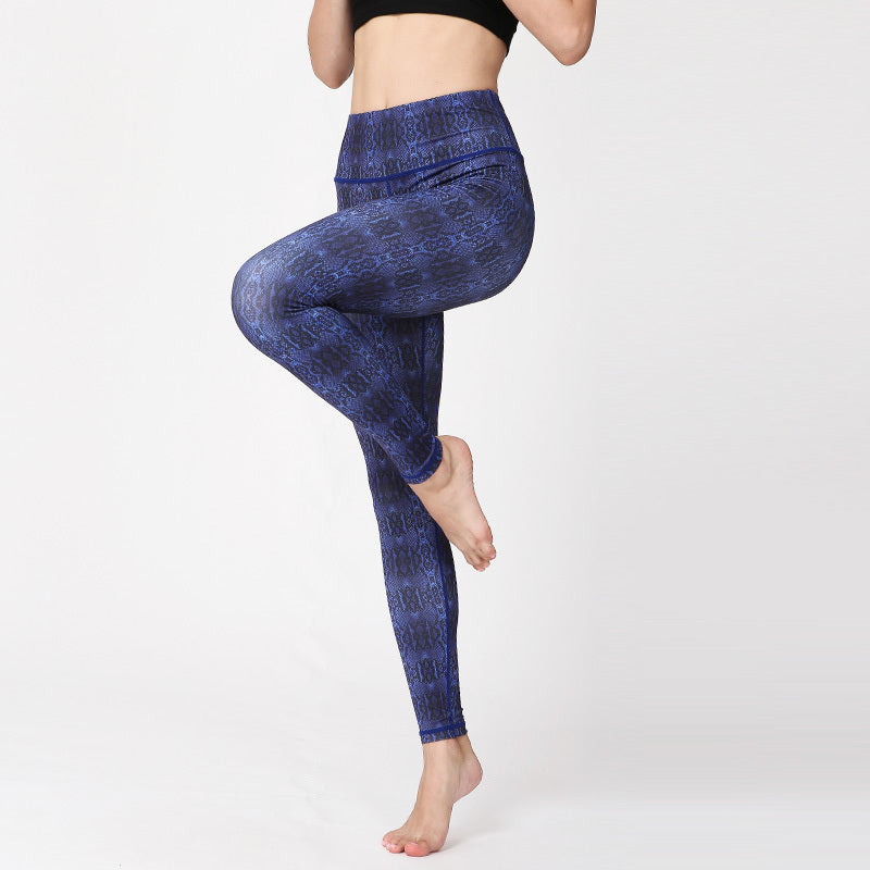 Tie-dye printed yoga pants