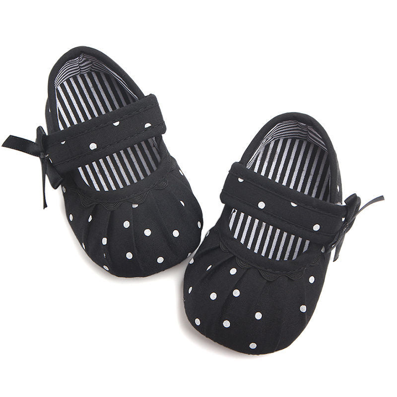 Baby Girl Shoes Cute Polka Dot Princess Kid Anti-slip On Shoes