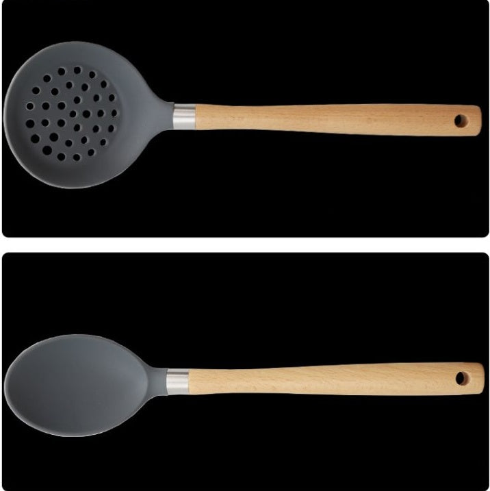 Direct Selling Wooden Handle Silicone Kitchen Utensils And