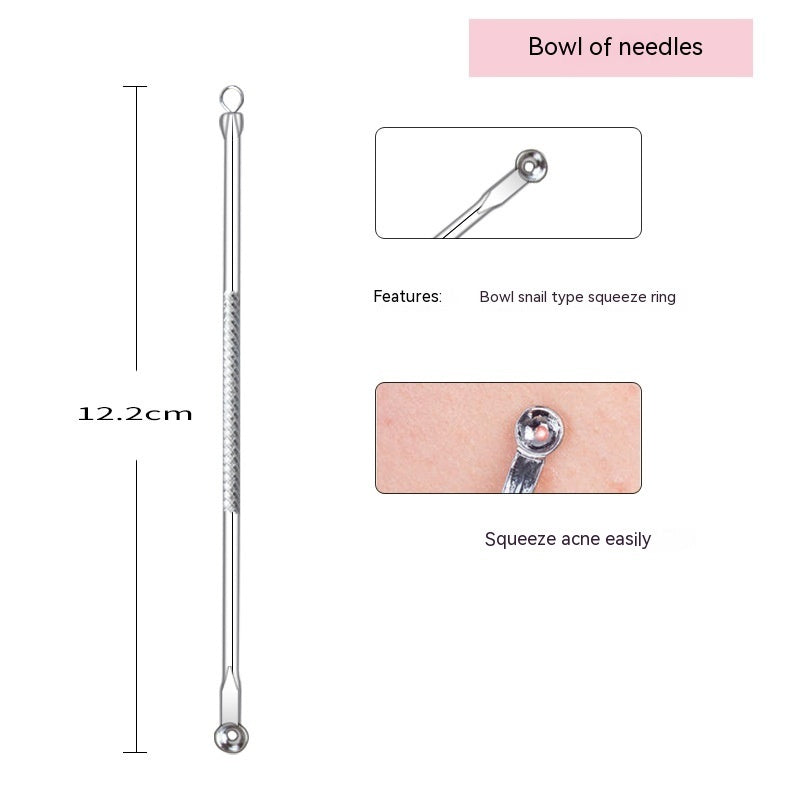 Iron Box Stainless Steel Acne Needle Suit Beauty Tools