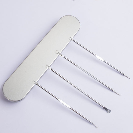 Iron Box Stainless Steel Acne Needle Suit Beauty Tools