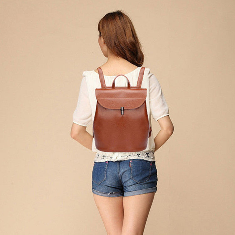 Leather Women Backpack Crossbody Handbags Wallet Shoulder Makeup Bag